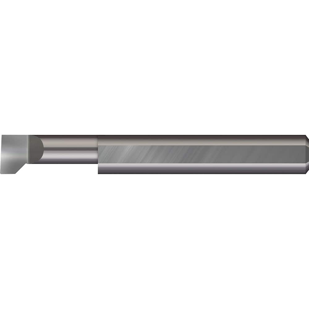 Micro 100 - Thread Relief Tools; Material: Solid Carbide ; Cutting Diameter (Inch): 0.0940 ; Flat Width (Decimal Inch): 0.0490 ; Cutting Depth (Inch): 1/4 ; Projection (Decimal Inch): 0.0400 ; Shank Diameter (Inch): 1/8 - Exact Industrial Supply