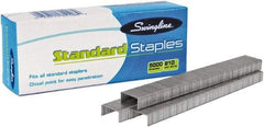 Swingline - 1/4" Leg Length, Galvanized/Low-Carbon Steel Standard Staples - 20 Sheet Capacity, For Use with 210 Full Strip Standard Staplers - Benchmark Tooling