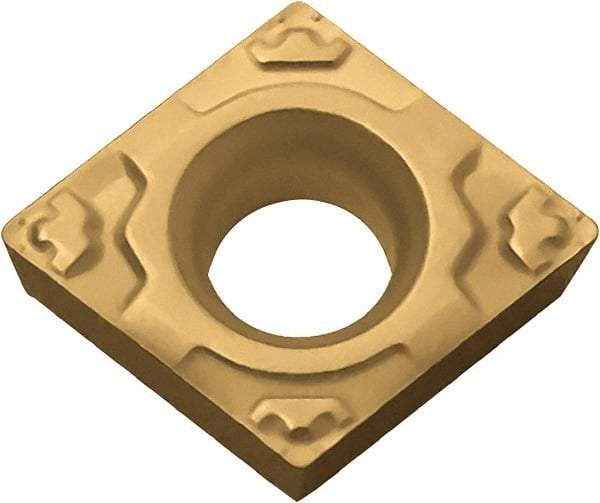 Kyocera - CPMT322 GP Grade CA530 Carbide Turning Insert - TiCN/Al2O3/TiN Finish, 80° Diamond, 3/8" Inscr Circle, 1/8" Thick, 1/32" Corner Radius - Benchmark Tooling