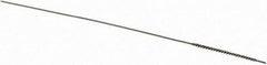 Brush Research Mfg. - 1/32" Diam Helical Stainless Steel Tube Brush - Single Spiral, 0.002" Filament Diam, 5/8" Brush Length, 3" OAL - Benchmark Tooling