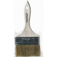 Krylon - 5/8" Flat White China Bristle Chip Brush - 2" Bristle Length, 4" Wood Beavertail Handle - Benchmark Tooling