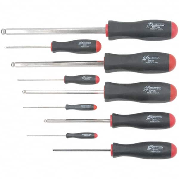 Bondhus - Hex Driver Sets Tool Type: Ball End Size Range (mm): 1.5 - 10 - Benchmark Tooling