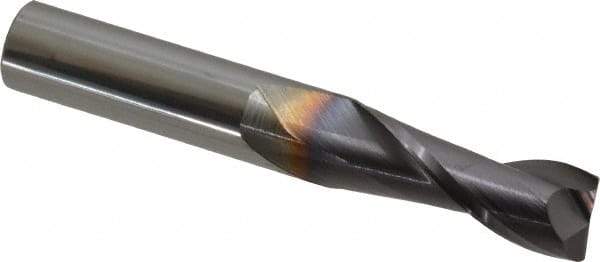 Niagara Cutter - 3/8", 2 Flute, Single End, Solid Carbide, 0.015" Corner Radius End Mill - 2-1/2" OAL, 30° Helix, Right Hand Flute, 1" LOC, Right Hand Cut - Benchmark Tooling