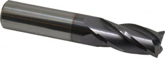 Niagara Cutter - 5/8", 4 Flute, Single End, Solid Carbide, 0.03" Corner Radius End Mill - 3-1/2" OAL, 30° Helix, Right Hand Flute, 1-1/4" LOC, Right Hand Cut - Benchmark Tooling