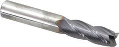 Niagara Cutter - 3/8", 4 Flute, Single End, Solid Carbide, 0.02" Corner Radius End Mill - 2-1/2" OAL, 30° Helix, Right Hand Flute, 1" LOC, Right Hand Cut - Benchmark Tooling