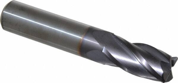 Niagara Cutter - 5/8", 4 Flute, Single End, Solid Carbide, 0.06" Corner Radius End Mill - 3-1/2" OAL, 30° Helix, Right Hand Flute, 1-1/4" LOC, Right Hand Cut - Benchmark Tooling