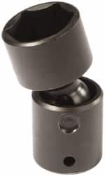Proto - 1/2" Drive 1/2" Standard Universal Impact Socket - 6 Points, 2-19/32" OAL - Benchmark Tooling