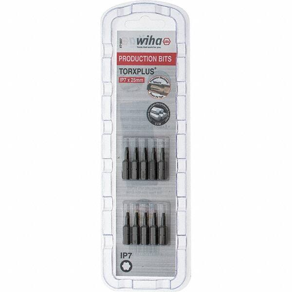 Wiha - 1/4" Drive IP7 Torx Plus Screwdriver Bit - 1" OAL, Insert Bit - Benchmark Tooling