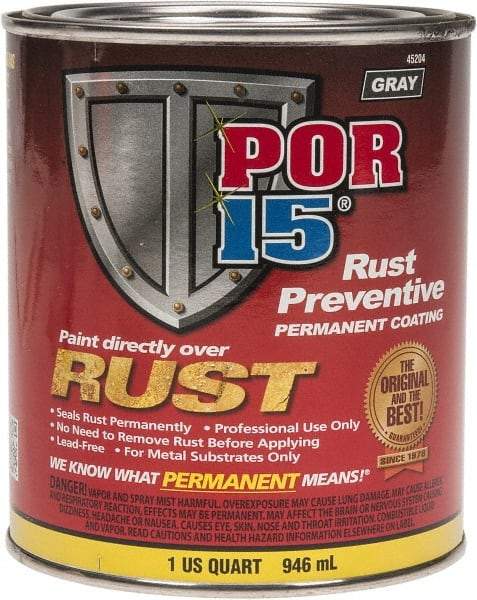 POR-15 - 1 Quart, Gray, Rust Preventative Paint - Comes in Can - Benchmark Tooling