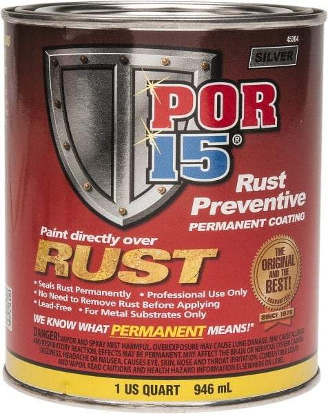 POR-15 - 1 Quart, Silver, Rust Preventative Paint - Comes in Can - Benchmark Tooling