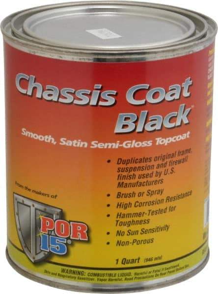 POR-15 - Semigloss Black Automotive Topcoat - 1 Qt Can - Benchmark Tooling