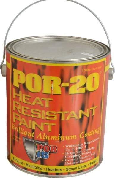 POR-15 - 1 Gal Aluminum Automotive Heat Resistant Paint - 1,200°F Max Temp, Comes in Can with Handle - Benchmark Tooling