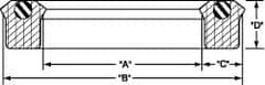 Value Collection - 5-1/4" Inside Diam x 6" Outside Diam Lip Seal Type B - 5/8" High, Polyurethane - Benchmark Tooling