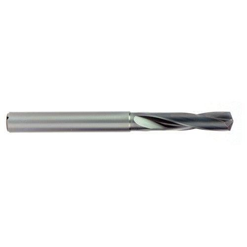 11 mm Dia. × 11.5 mm Shank × 55 mm Flute Length × 113 mm OAL, Stub, SiC, 2xD Flute, Solid Carbide Drill - Benchmark Tooling