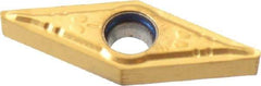 Seco - VBMT21.51 F1 Grade CP500 Carbide Turning Insert - TiAlN/TiN Finish, 35° Diamond, 1/4" Inscr Circle, 3/32" Thick, 1/64" Corner Radius - Benchmark Tooling