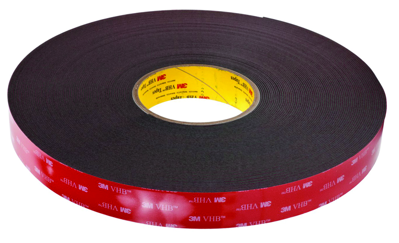 List 5952 1" x 36 yds VHB Acrylic Foam Tape - Black - Benchmark Tooling