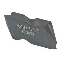 Kennametal - NDC3115 Grade KC5010, Internal/External NPT Threading Insert - 11-1/2 TPI Int Pitch, Right Hand Insert, TiAlN Finish, Carbide - Benchmark Tooling