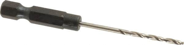 Cle-Line - 5/64" High Speed Steel, 118° Point, Hex Shank Maintenance Drill Bit - Benchmark Tooling