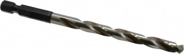 Cle-Line - 1/4" High Speed Steel, 118° Point, Hex Shank Maintenance Drill Bit - Benchmark Tooling