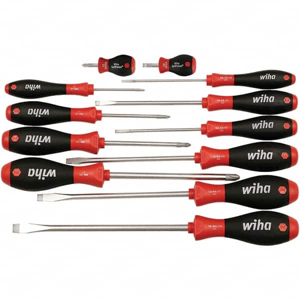 Wiha - 12 Piece Slotted, Phillips & Stubby Screwdriver Set - Benchmark Tooling