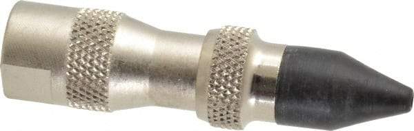 Coilhose Pneumatics - 125 Max psi Rubber Push Button Blow Gun - 1/4 NPT, 3" Tube Length, Nickel Plated Brass - Benchmark Tooling