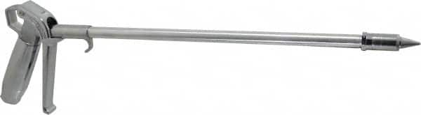 Coilhose Pneumatics - 150 Max psi High Flow Conical Nozzle Pistol Grip Blow Gun - 1/4 NPT, 12" Tube Length, Chrome Plated Aluminum & Brass, Aluminum Extension - Benchmark Tooling