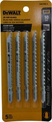 DeWALT - 4" Long, 10 Teeth per Inch, Cobalt Jig Saw Blade - Toothed Edge, 1/4" Wide x 0.06" Thick, T-Shank - Benchmark Tooling