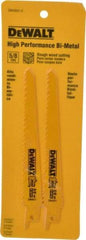 DeWALT - 6" Long, Bi-Metal Reciprocating Saw Blade - Tapered Profile, 5 to 8 TPI, Toothed Edge, Universal Shank - Benchmark Tooling