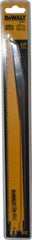 DeWALT - 12" Long, Bi-Metal Reciprocating Saw Blade - Tapered Profile, 5 to 8 TPI, Toothed Edge, Universal Shank - Benchmark Tooling