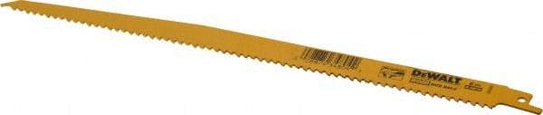 DeWALT - 12" Long, Bi-Metal Reciprocating Saw Blade - Tapered Profile, 6 TPI, Toothed Edge, Universal Shank - Benchmark Tooling