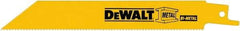 DeWALT - 6" Long, Bi-Metal Reciprocating Saw Blade - Straight Profile, 14 TPI, Toothed Edge, Universal Shank - Benchmark Tooling