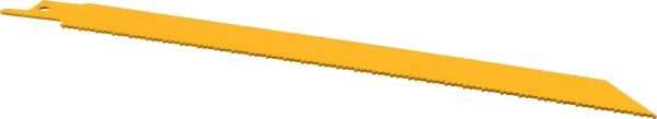 DeWALT - 8" Long, Bi-Metal Reciprocating Saw Blade - Straight Profile, 14 TPI, Toothed Edge, Universal Shank - Benchmark Tooling