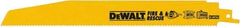 DeWALT - 6" Long, Bi-Metal Reciprocating Saw Blade - Straight Profile, 14 TPI, Toothed Edge, Universal Shank - Benchmark Tooling