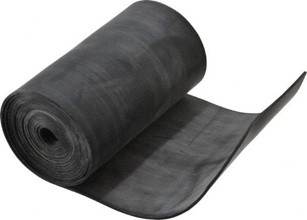 Made in USA - 1/16" Thick x 4" Wide x 60" Long, Plain Backed Buna-N Rubber Strip - Stock Length, 60 Shore A Durometer, 2,500 psi Tensile Strength, -20 to 170°F, Black - Benchmark Tooling