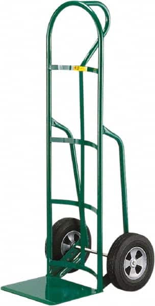 Little Giant - 800 Lb Capacity 49" OAH Hand Truck - 12 x 14" Base Plate, Loop Handle, Steel, Solid Rubber Wheels - Benchmark Tooling