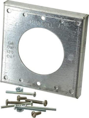 Hubbell Wiring Device-Kellems - Electrical Outlet Box Steel Raised Cover - 4" Overall Width - Benchmark Tooling