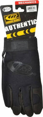 Ringers Gloves - Size 2XL (12) Synthetic Leather General Protection Work Gloves - For Mechanic's & Lifting, Uncoated, Hook & Loop Cuff, Full Fingered, Black, Paired - Benchmark Tooling