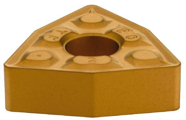 Iscar - WNMG432 TF Grade IC9250 Carbide Turning Insert - TiCN/Al2O3/TiN Finish, 80° Trigon, 1/2" Inscr Circle, 3/16" Thick, 1/32" Corner Radius - Benchmark Tooling