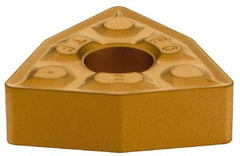 Iscar - WNMG432 TF Grade IC9250 Carbide Turning Insert - TiCN/Al2O3/TiN Finish, 80° Trigon, 1/2" Inscr Circle, 3/16" Thick, 1/32" Corner Radius - Benchmark Tooling