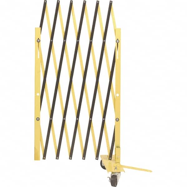 Illinois Engineered Products - 40" High Portable Barrier Gates - Galvanized Steel, Yellow/Black - Benchmark Tooling