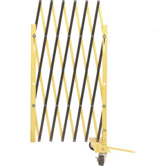 Illinois Engineered Products - 40" High Portable Barrier Gates - Galvanized Steel, Yellow/Black - Benchmark Tooling