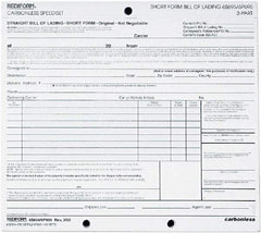 REDIFORM - 50 Sheet, 8-1/2 x 7", Bill of Lading - White - Benchmark Tooling