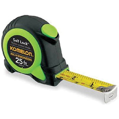 Komelon - 25' x 1" Yellow Blade Tape Measure - Benchmark Tooling