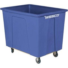 Wesco Industrial Products - 450 Lb Load Capacity, 8 Bushels, Plastic Box Truck - 24" Wide x 35" Long x 29-3/4" High, Blue - Benchmark Tooling