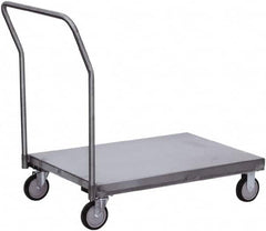 Jamco - 1,200 Lb Capacity Platform Truck - Stainless Steel Deck, 60" OAW, 9" Platform Height, Urethane Casters - Benchmark Tooling