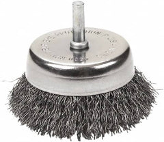 GearWrench - 2-1/2" Diam 3/8-24 Shank Carbon Steel Fill Cup Brush - Benchmark Tooling