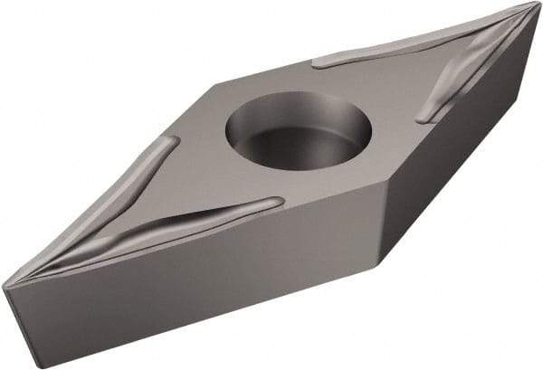 Sandvik Coromant - VBGT3303 UM Grade H13A Carbide Turning Insert - Uncoated, 35° Diamond, 3/8" Inscr Circle, 3/16" Thick, 0.1mm Corner Radius - Benchmark Tooling