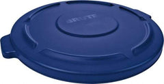 Rubbermaid - Round Lid for Use with 44 Gal Round Trash Cans - Blue, Plastic, For 2643 Brute Trash Cans - Benchmark Tooling