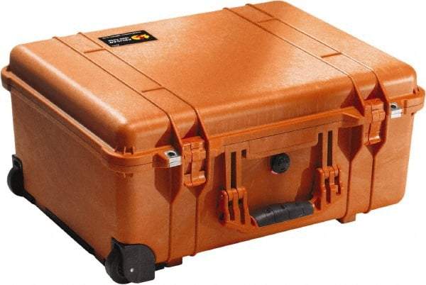 Pelican Products, Inc. - 17-59/64" Wide x 10-27/64" High, Clamshell Hard Case - Orange, Polyethylene - Benchmark Tooling