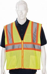 PIP - High Visibility Vest - CL2 2 PKT LIME YLW LRG HI-VIS MESH FABRIC VEST - Benchmark Tooling